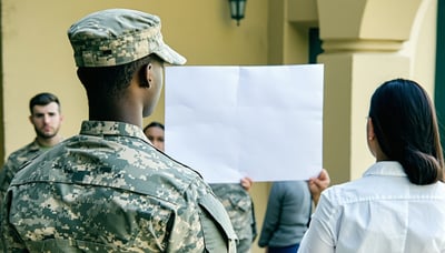 Illustration depicting support and advocacy for military domestic violence survivors Illustration depicting support and advocacy for military domestic violence survivors